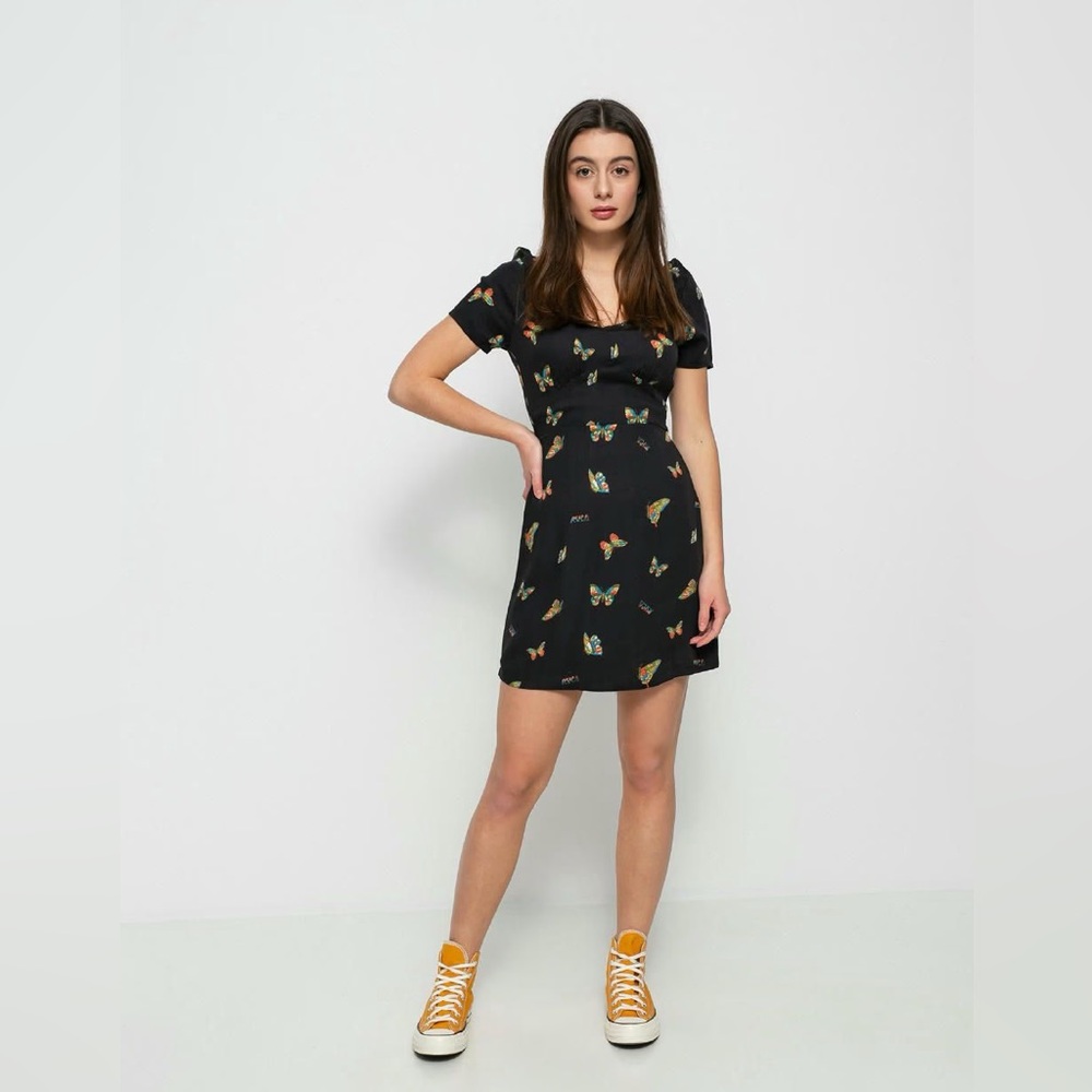 RVCA - MEL G Flutter Fanced Butterfly Dress sz M